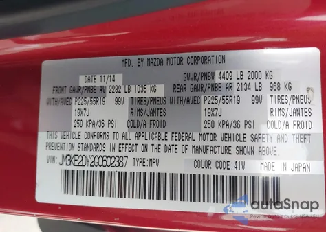 2016 Mazda Cx-5 Grand Touring z USA, uszkodzony, nr VIN JM3KE2DY2G0602387